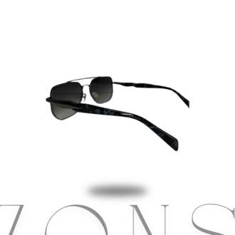 Modern Siyah Köşeli Aviator Güneş Gözlüğü  Degrade Gri Lens  Şık Metal Çerçeve
