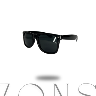 Klasik Wayfarer Güneş Gözlüğü - Parlak Siyah Çerçeve - Siyah Cam - Unisex
