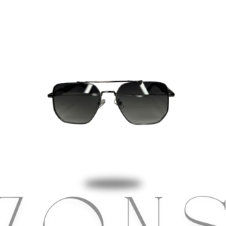 Modern Siyah Köşeli Aviator Güneş Gözlüğü  Degrade Gri Lens  Şık Metal Çerçeve