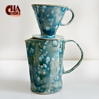 Patina Kristal Mavi V60 demleme seti