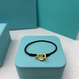 Tiffany Kalp Figürlü Siyah Bileklik