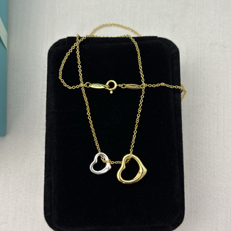 Tiffany Heart İkili Silver-Gold Kolye