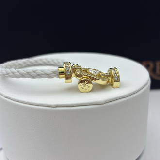 Fred Force 10 Beyaz Gold Taşlı Bileklik
