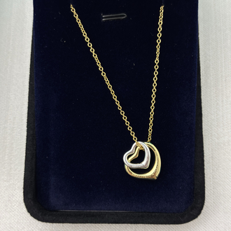Tiffany Heart İkili Silver-Gold Kolye