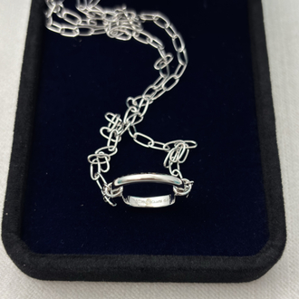 Tiffany Kilit Small Silver Taşlı Kolye