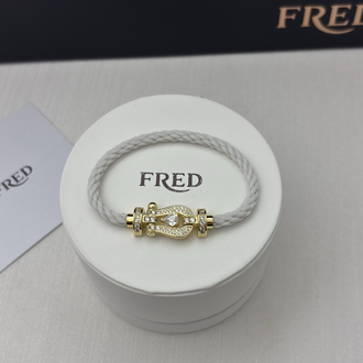 Fred Force 10 Beyaz Gold Taşlı Bileklik
