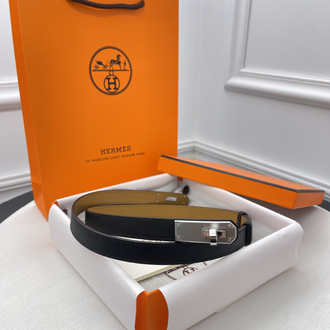 Hermes Kelly Belt Siyah-Silver Kutulu