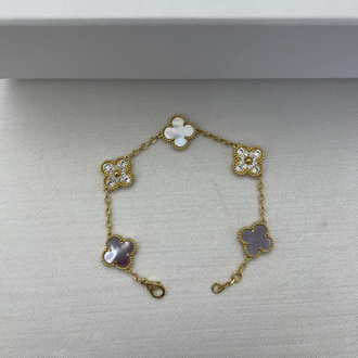 VCA Lila Gold Taşlı Bileklik Kutulu