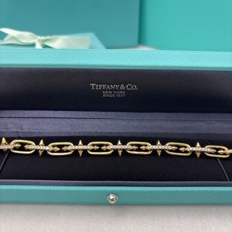 Tiffany Taşlı Gold Bileklik