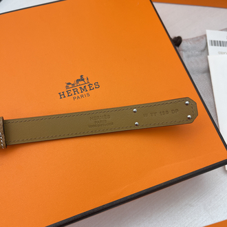 Hermes Kelly Belt Gold-Silver Kutulu