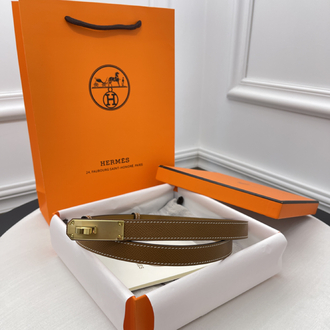Hermes Kelly Belt Gold Kutulu