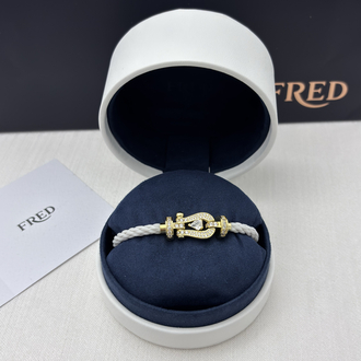 Fred Force 10 Beyaz Gold Taşlı Bileklik