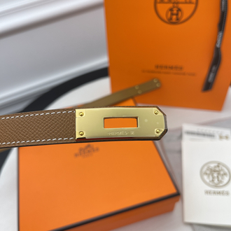 Hermes Kelly Belt Gold Kutulu