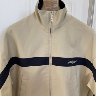 Saint Laurent Jacket In Cotton Mastic (S)