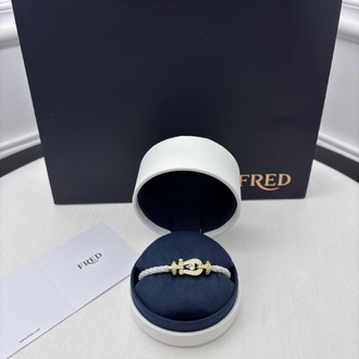 Fred Force 10 Beyaz Gold Taşlı Bileklik