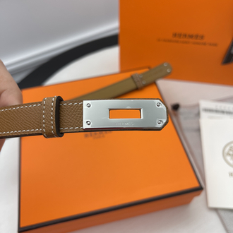 Hermes Kelly Belt Gold-Silver Kutulu