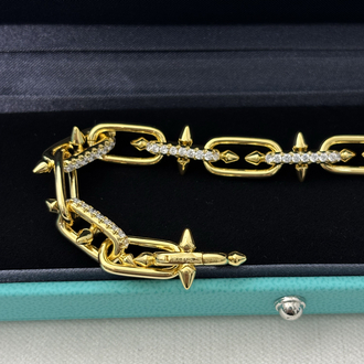 Tiffany Taşlı Gold Bileklik