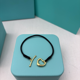 Tiffany Kalp Figürlü Siyah Bileklik
