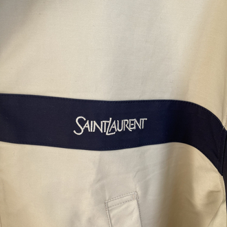 Saint Laurent Jacket In Cotton Mastic (S)