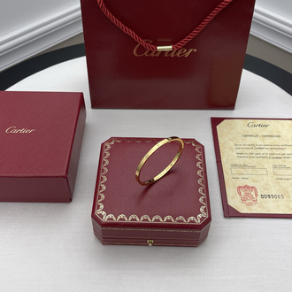 Cartier Love İnce 4 Taşlı Gold Bileklik Kutulu