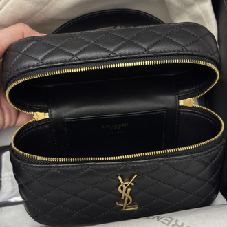 Siyah Kapitone Vanity Çanta YSL
