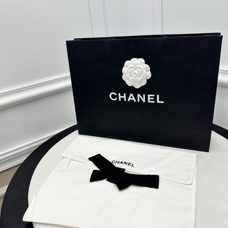 Chanel Transparan Detaylı Fitilli Siyah Bluz