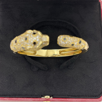 Panthere Taşlı Gold Bilezik Kutulu