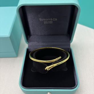 Tiffany Yılan Figürlü Gold Bileklik