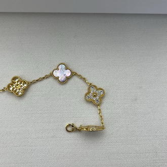 VCA Lila Gold Taşlı Bileklik Kutulu