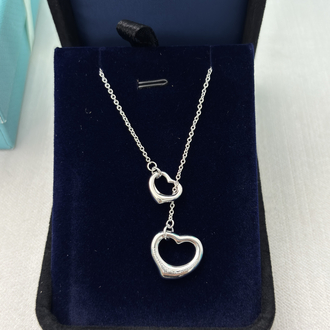 Tiffany Heart İkili Silver Kolye