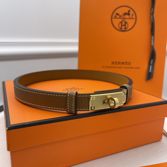 Hermes Kelly Belt Gold Kutulu