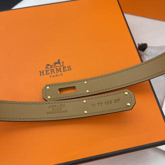 Hermes Kelly Belt Gold Kutulu