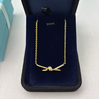 Tiffany Düğüm Small Gold Kolye