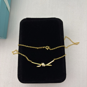 Tiffany Düğüm Small Gold Kolye