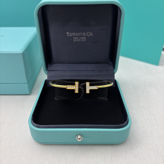 Tiffany T Gold Taşlı Bileklik