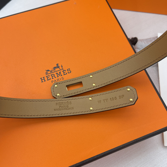 Hermes Kelly Belt Siyah-Gold Kutulu