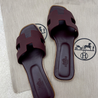 Hermes Oran Terlik Bordo Epson Deri