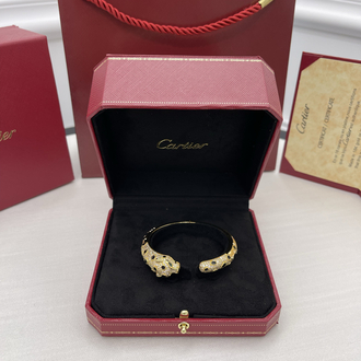 Panthere Taşlı Gold Bilezik Kutulu