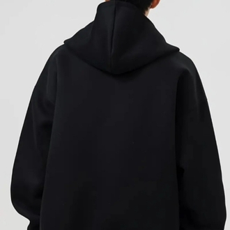 Erkek siyah oversize  kapşonlu hırka sweatshirt 
