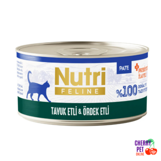 Nutri Feline Tavuk Eti & Ördek Kedi Yaş Maması 85 Gr.