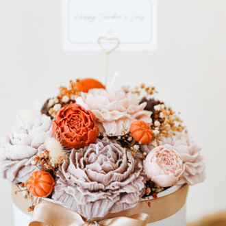 Pumpkin Bloom Candle Bouquet