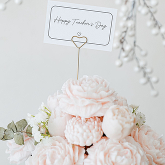Soft Pink Bloom Candle Bouquet