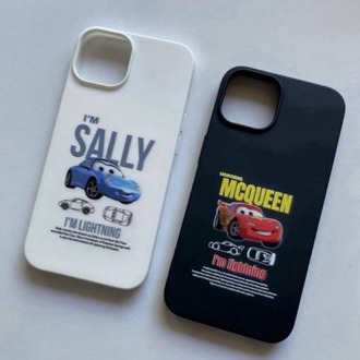 iPhone Kılıf Şimşek McQueen & Sally - Özel Çift ve Partner Tasarım Serisi