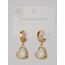 Çelik Sedefli Gold Küpe / 31G