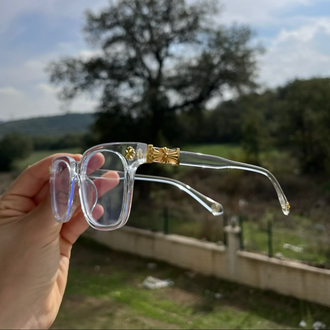 Şeffaf gold chrome hearts