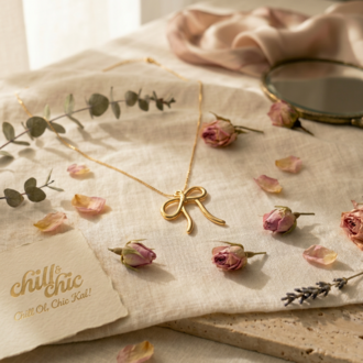 Ribbon Gold Kolye