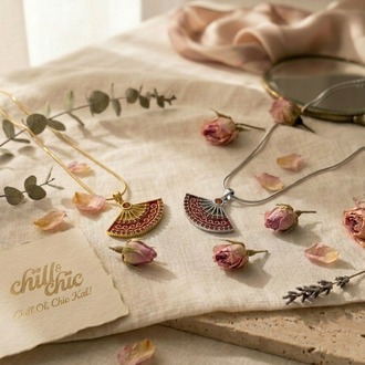 Gold Yelpaze Kolye