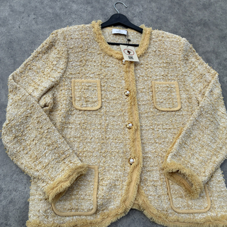Vintage Sarı Hırka Xl