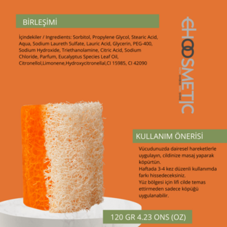 Zerdeçal Kabak Lifli Sabun 120gr Curcuma Longa Cilt Yenileyici ve Arındırıcı