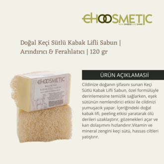 keçi Sütlü Kabak Lifli Sabun 120 gr Cilt Temizliği ve Peeling Etkisi Bir Arada